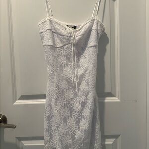 Cotton Candy White Lace Dress